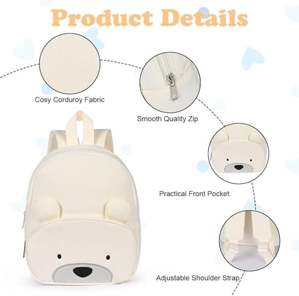 Backpack - Furred mini - small cute plush - preschool - backpack for children