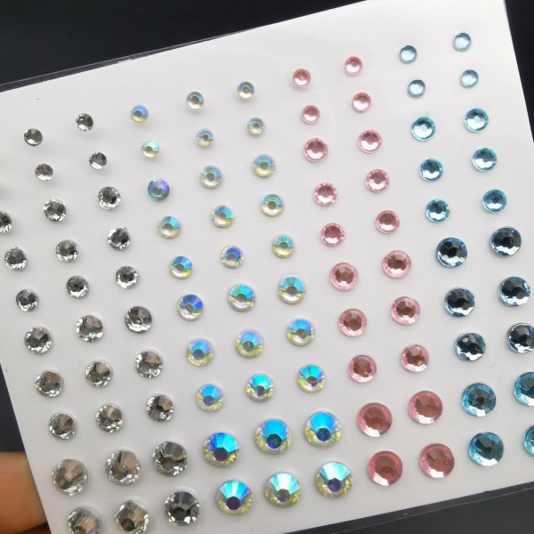 7 akryldiamant, pärldiamant, sminkdiamant, ansiktsdekoration, tårdiamant, färg ögonmakeup-diamant