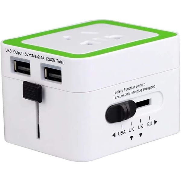 Internasjonal konvertering, USB Power Converter-uttak for flere land, universell, USB hurtiglading
