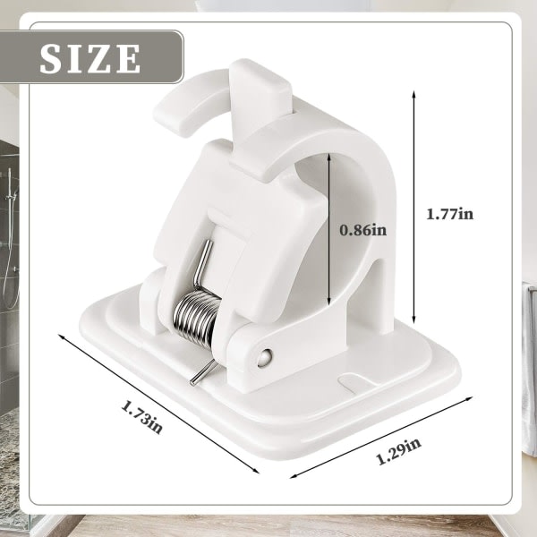 CDQ 4 stk selvklebende gardinstangsholdere Draperikrokholder Fixeringsstangsholder