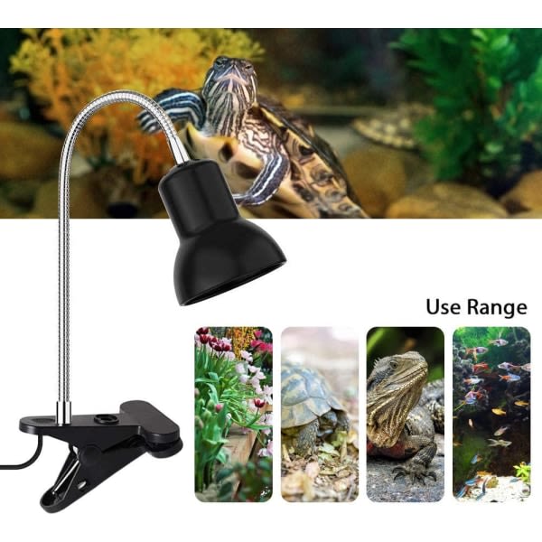 CDQ Turtle Heat Lamp, 2 Lampor UVA UVB 25W Reptil Heat Lamp