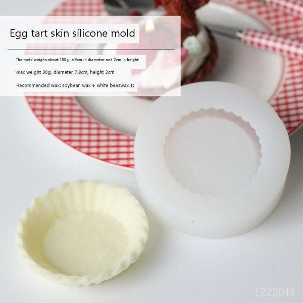 Ljusformar Ljus Stearinljus DIY Gjutformar i Silikonform LZ22044 Æggetærte Wrap