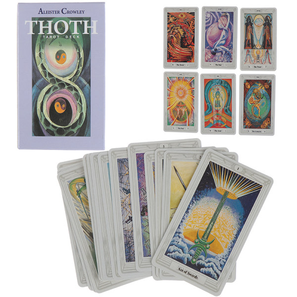 78 Kort Egyptisk mytsp?dom Aleister Crowley Thoth Tarot Multicolor one size
