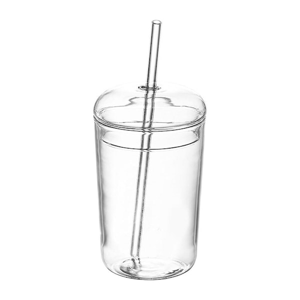 Glassugerør kopp stor kapasitet glass husholdningsdrikk kopp glass drikkekopp (14.7X8.2X8.2CM, transparent)