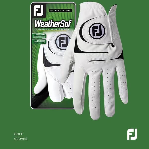 FJ Golfhandskar för herrar, andningsbara lammskinn, halkfria, vänster hand, slitstarka, 2 stycken 23