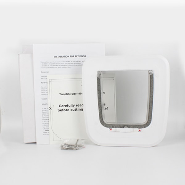 Microchip Kattelem 2024 - Hvid Selektiv Adgang Nem Installation 4 Manuelle Låsemuligheder