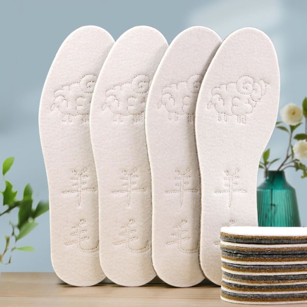 1 par skor Innerkuddar Andas Soft Touch Ergonomisk design Svettabsorption Förtjockning Deodorisering Skotillbehör Imitation Ull Vinter Wa 40