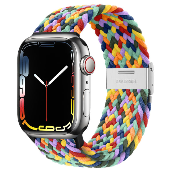 Lämplig for apple watch band W-mønster sju farger#42/44/45mm