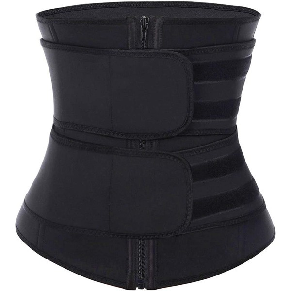 Kvindes Waist Trainer Neopren Lynlås Dobbelt Bælte Træning zdq