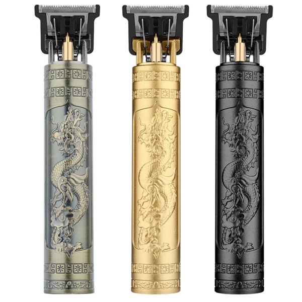 Hot Sale Vintage T9 Elektrisk Ledningsfri Hårklippningsmaskine Professionel Hår Barber Trimmer Til Mænd Clipper Shaver Beard Lighter plastic dragon2