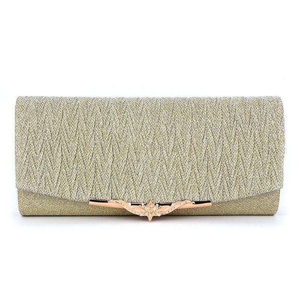 Fashion Lady Clutch Bag Middagsväska Golden gyllene