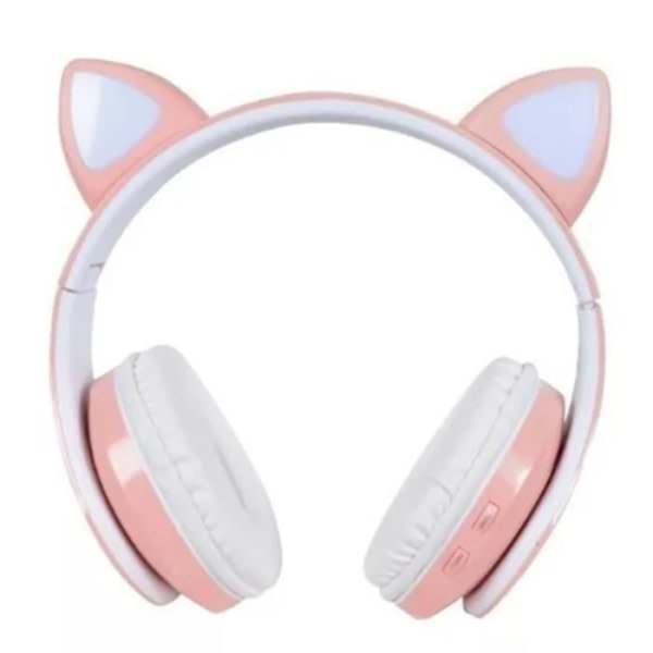 RGB Cat Ear-hovedtelefoner RGB Cat Ear-hovedtelefoner, BT 5.0-hovedtelefoner, sammenklappelige trådløse headset med kassettelyd