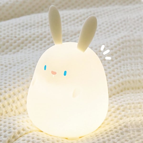 CDQ Nattlampa för kanin för barn med 20 minuutin ajastin, LED Nomadic nattlampa, liten laddningsbar sänglampa för baby , flickpresent 4 5 7 år gammal