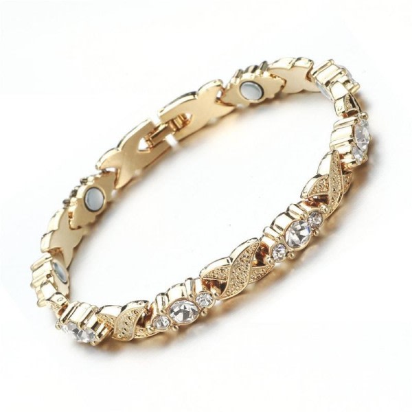 Hälsosamt Energi Magnetisk armband for women mode fest bankett smycken gåva gyllene tennis armband zdq