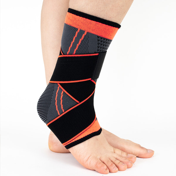 Sport fotledsstöd, 2 delar stukning fotled stöd, justerbart fot fotled stöd för ledband stukningar och sportskador (L) CDQ