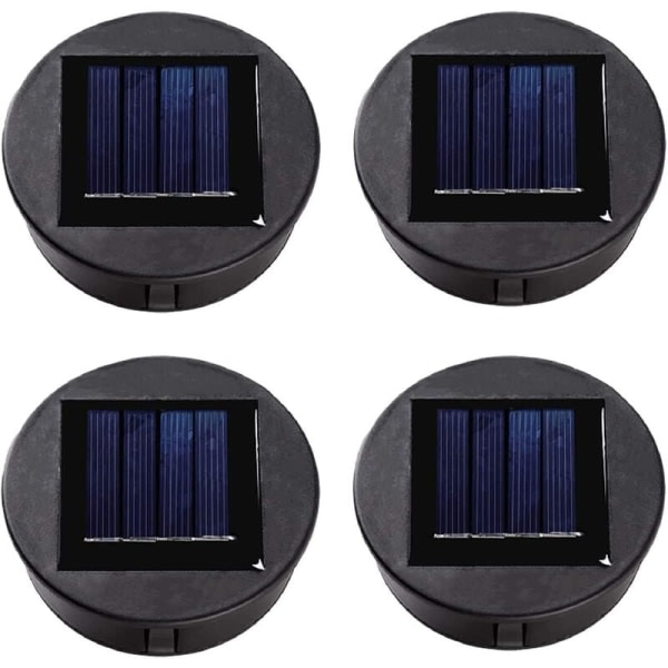 CDQ 2-delad solcellslampa udendørs have solpanel cover med LED-lampe, DIY solcellslampa for udendørsträdgårdsdekoration