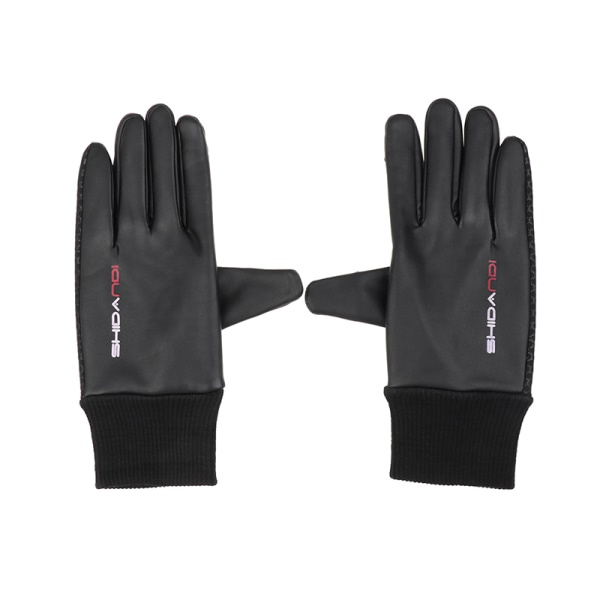 Unisex læderhandsker Black Cashmere Vindtæt Vandtæt Touch Black onesize