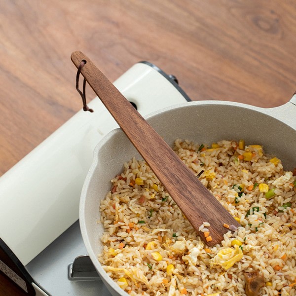Teak Spatel for Non-Stick Cooking of Small Pancakes, Wood, One Size