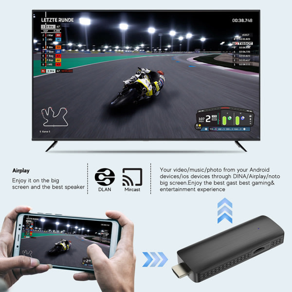 CDQ H313 Android Big TV HDR Set Top OS 4K Internett HDTV webbspiller