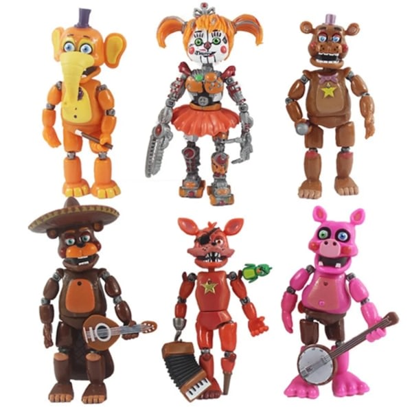 6 kpl/setti Five Nights at Freddy's Action-figuurit Lelut FNAF