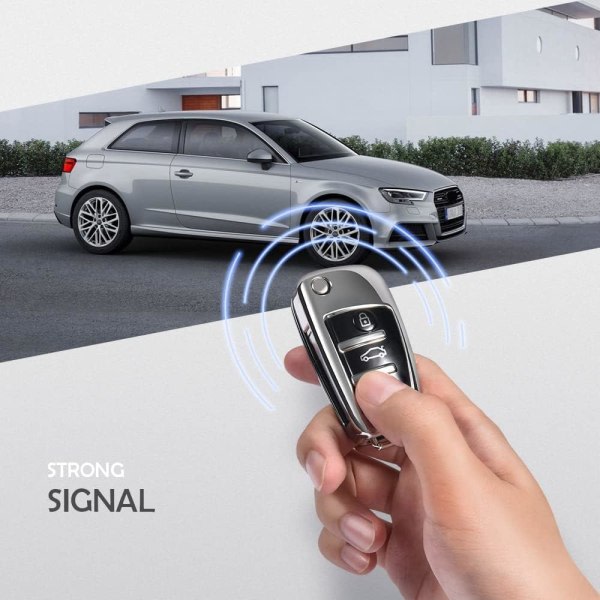 Bilnøgle kompatibel med Audi A1 A3 A4 A6 Q3 Q5 Q7 S3 TTs tilbehør