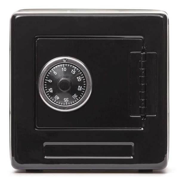 Mini Pengeskab / Sparebøsse med Numerisk Lås Black Svart