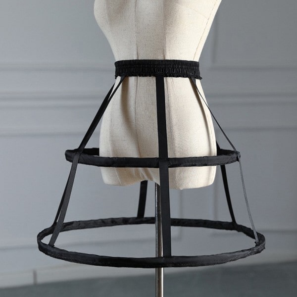 Lolita Klänning Underkjol Kvinna 2 Hoops Bröllopstillbehör Fashion Svart one size Svart one size