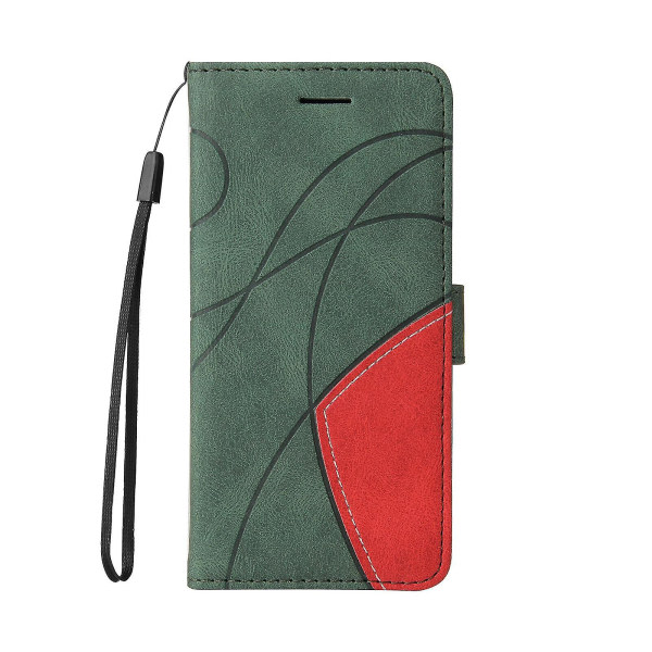 Yhteensopiva Iphone 12 Pro case Pu-hållare Läder Cuir Plånbok Flip Cover - Grön null none