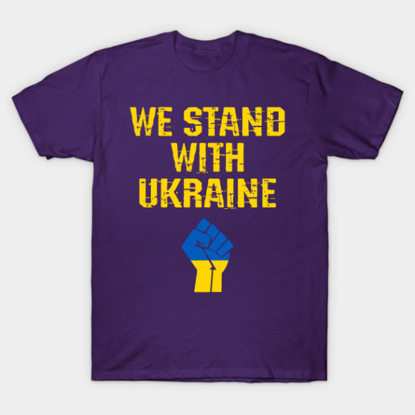 VI STÅR MED UKRAINE Tuki Ukraina T-paidat zdq