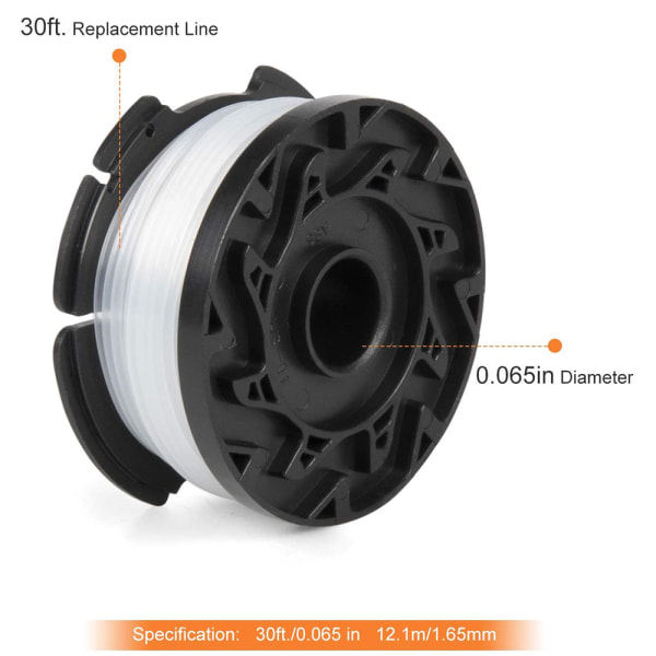 3/4/6 osaa vaihdettavissa Yhteensopiva BLACK+DECKER AF-100 Trimmerspolin kanssa - 3-pakkaus