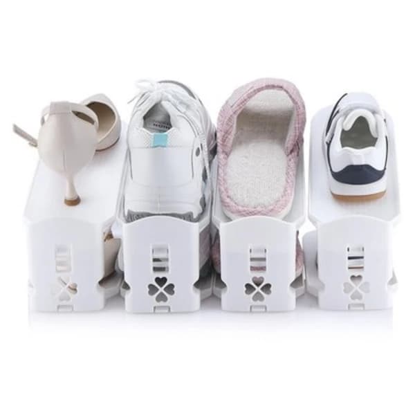 10-pack Shoe Rack Organizer, 3-Tier Flexible Adjustable Shoe Stackers