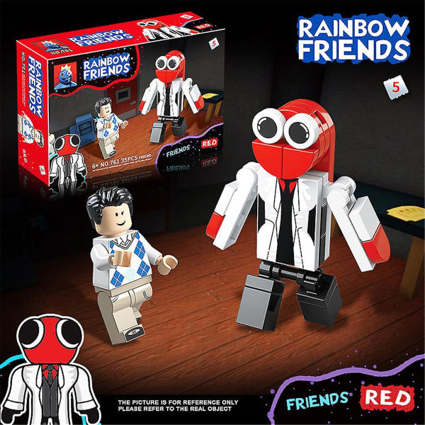 Roblox Rainbow Friends Dörrar Skräckspel Byggklossar Figur Montera Modell Tegel Leksaker För Barn Födelsedagspresent
