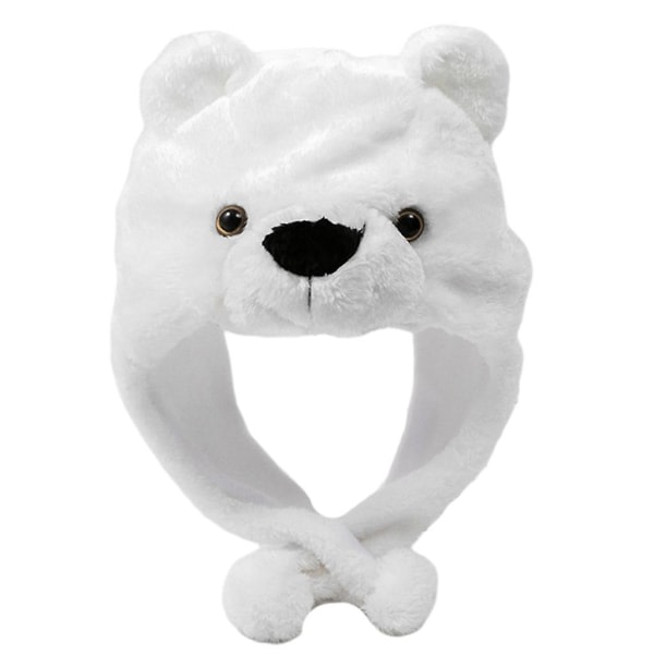 Söta djur Panda huvudbonader Dress Up Tecknad kostym Hatt Halloween Performance Prop Hvide ører ingen