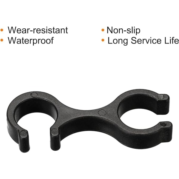 CDQ Klämma för vandringsstavar, 6 st Walking Stick-tillbehör Dubbla stångspänne för utomhusvandring camping