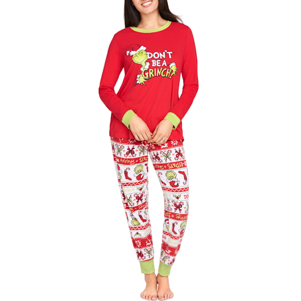 Jouluinen perhe Grinch-pyjamat asut yöasut Sovkläder Mon_tfrf Mon M