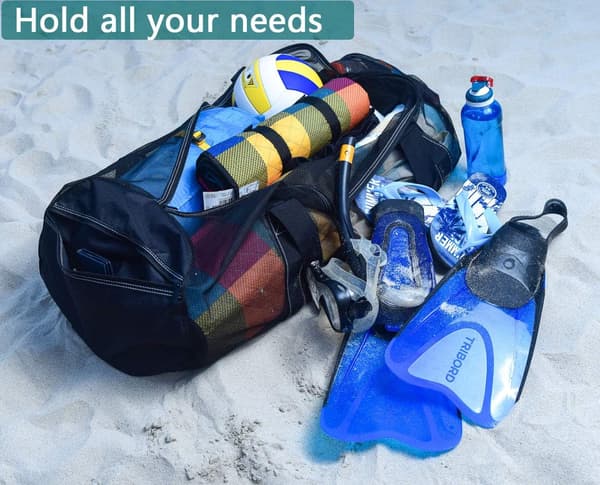 Mesh dykkerbag XXL - 94 x 38 x 38 cm - snorkel og strand