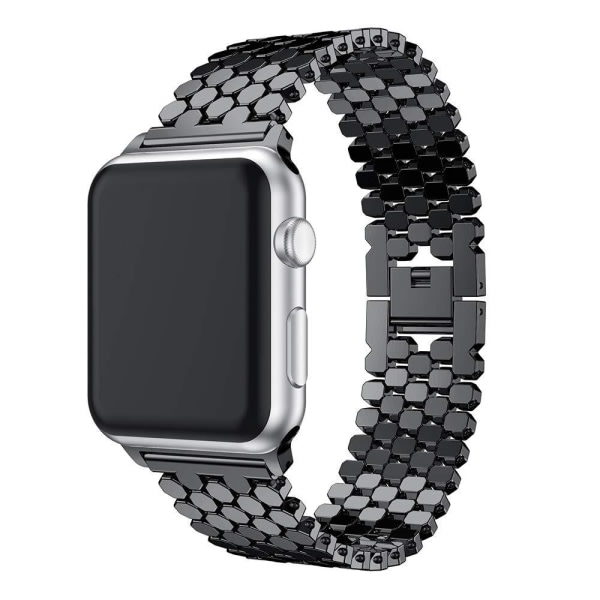 Svart kompatibel med Apple Watch -rem 45 mm 44 mm 42 mm for kvinner, bare klokke og stål for Apple Watch SE/iWatch Ser CDQ