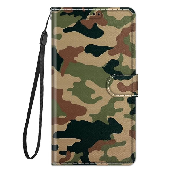 Kompatibel med cover Iphone 13 Pro Max Case Flip Pattern Magnetic Etui - Kamouflage null ingen