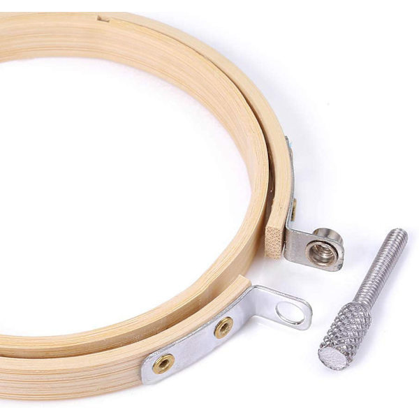 12 st 4\" Runda Bambu Broderingsramar, Grossistpaket
