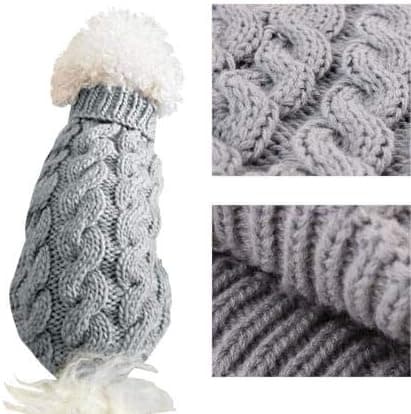 Trendy striped dog sweater warm coat knitted wool