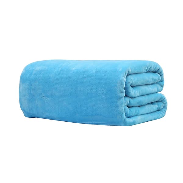Blødt og varmt flanneltæppe - Perfekt til vintersengetøj Blue_tfrf Blue