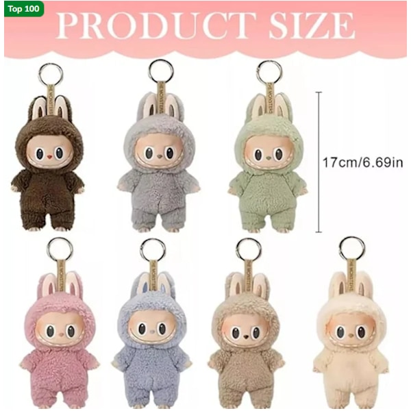 1 stk. POP MART LABUBU The Monsters Spændende Macaron Plysdukker Figur Legetøj Overraskelsesbokse 2