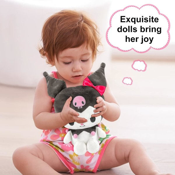 Kuromi plyslegetøj, Kuromi plysdukke, Kulomi Sanrio plyslegetøj, Kuromi plysdukke Sød Anime bamse til børn Gave