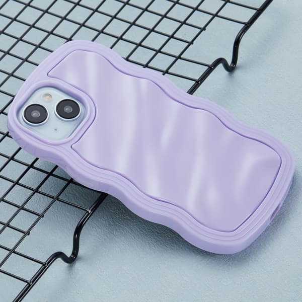 iPhone 15 Mobilcover Bølget Tekstur Lilla_tfrf 39
