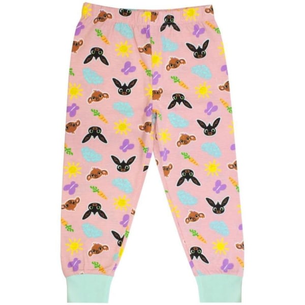 Bing Bunny Flickor Karaktärer Långärmad Pyjamas Set 2-3 år Rosa/Mint 2-3 År