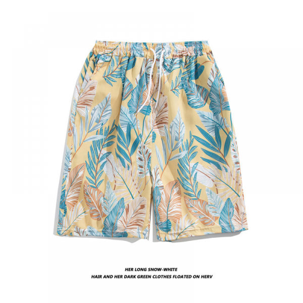 Strandshorts med färgglada print för män Hot Summer Badbyxor Sport löparbaddräkter mesh -DK7024 zdq