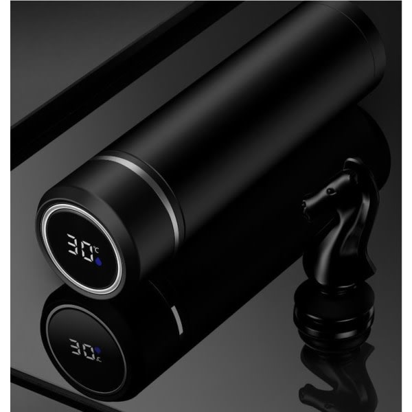 Intelligent termos i rostfritt st?l 316 temperaturm?tning digital display R?d 500ml