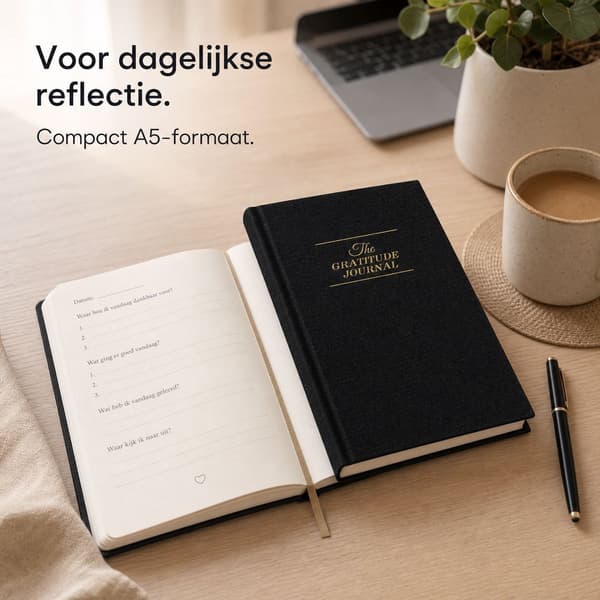 A5 Hardcover Journal Notesbog Med Tykt Blæk-Venligt Papir Og Holdbar Indbinding Til Arbejde, Skole Og Daglig Skrivning, Sort