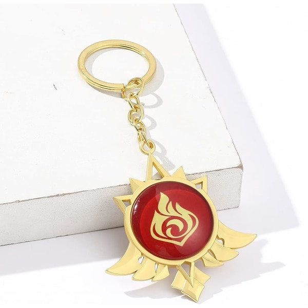Genshin Impact Vision Luminous Nyckelringar - Hot Game Project Cosplay Pendant Nyckelringstillbehör