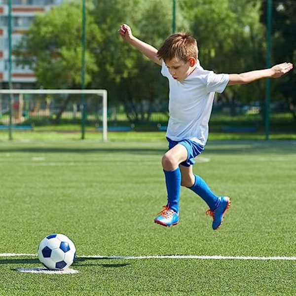 Bomuld Letvægts Hurtigtørrende Fodboldstrømper til Drenge 6-7 År zdq